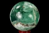 Polished Green Fluorite Sphere - Mexico #153365-1
